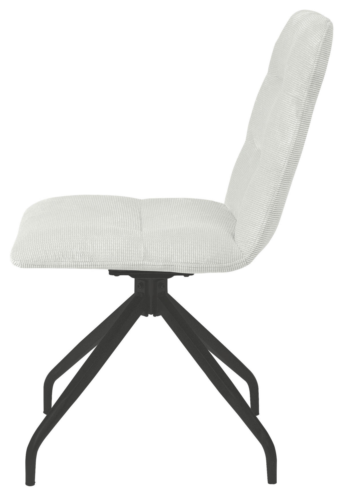 STUHL Webstoff Beige  - Beige/Schwarz, Design, Textil/Metall (50/90/63cm) - Carryhome