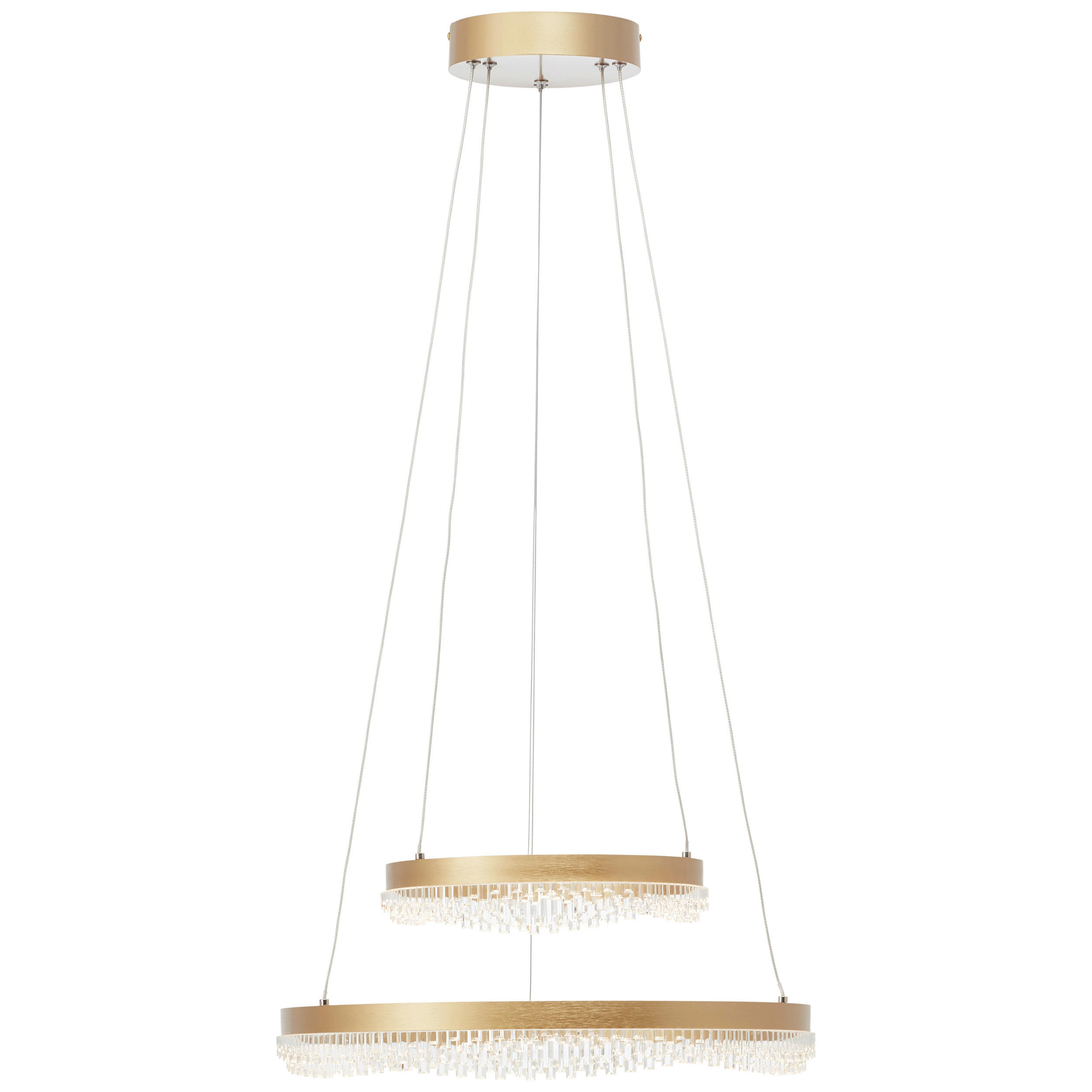LED-HÄNGELEUCHTE 50/150 cm  - Goldfarben, Design, Kunststoff/Metall (50/150cm) - Brilliant