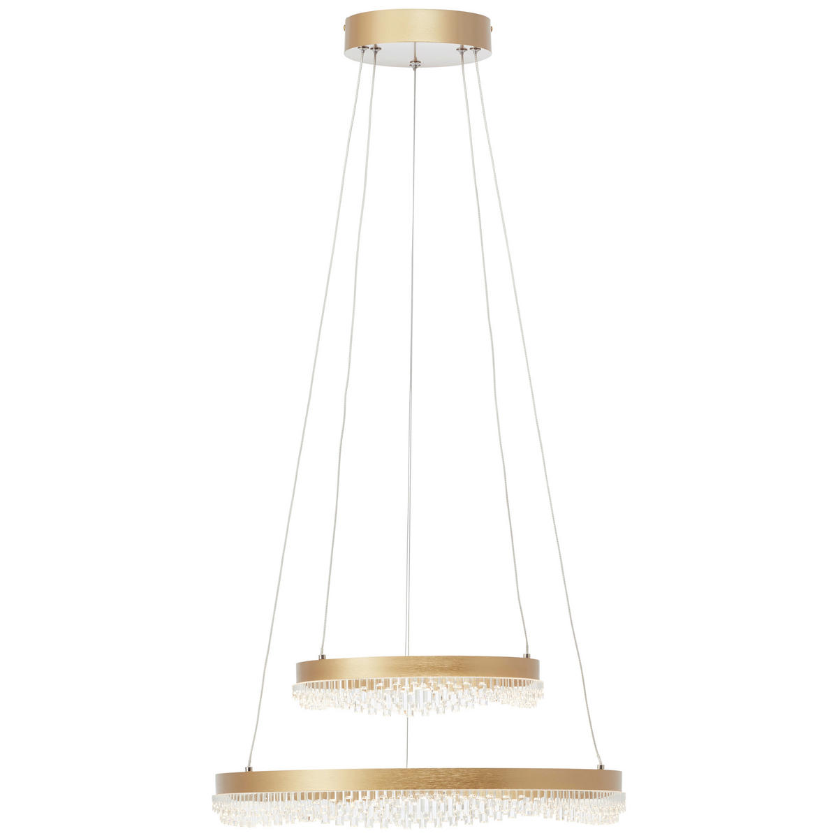 LED-HÄNGELEUCHTE 50/150 cm    - Goldfarben, Design, Kunststoff/Metall (50/150cm) - Brilliant