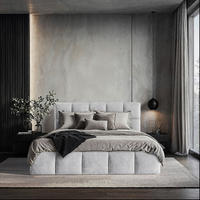 POLSTERBETT 140/200 cm,  in Hellgrau, gepolstertes Kopfteil, Lattenrost, Bettkasten,  - Hellgrau/Schwarz, MODERN, Holz/Holzwerkstoff (140/200cm) - MID.YOU