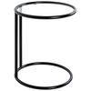 BEISTELLTISCH 45/45/55 cm Schwarz rund  - Schwarz, Design, Glas/Metall (45/45/55cm)