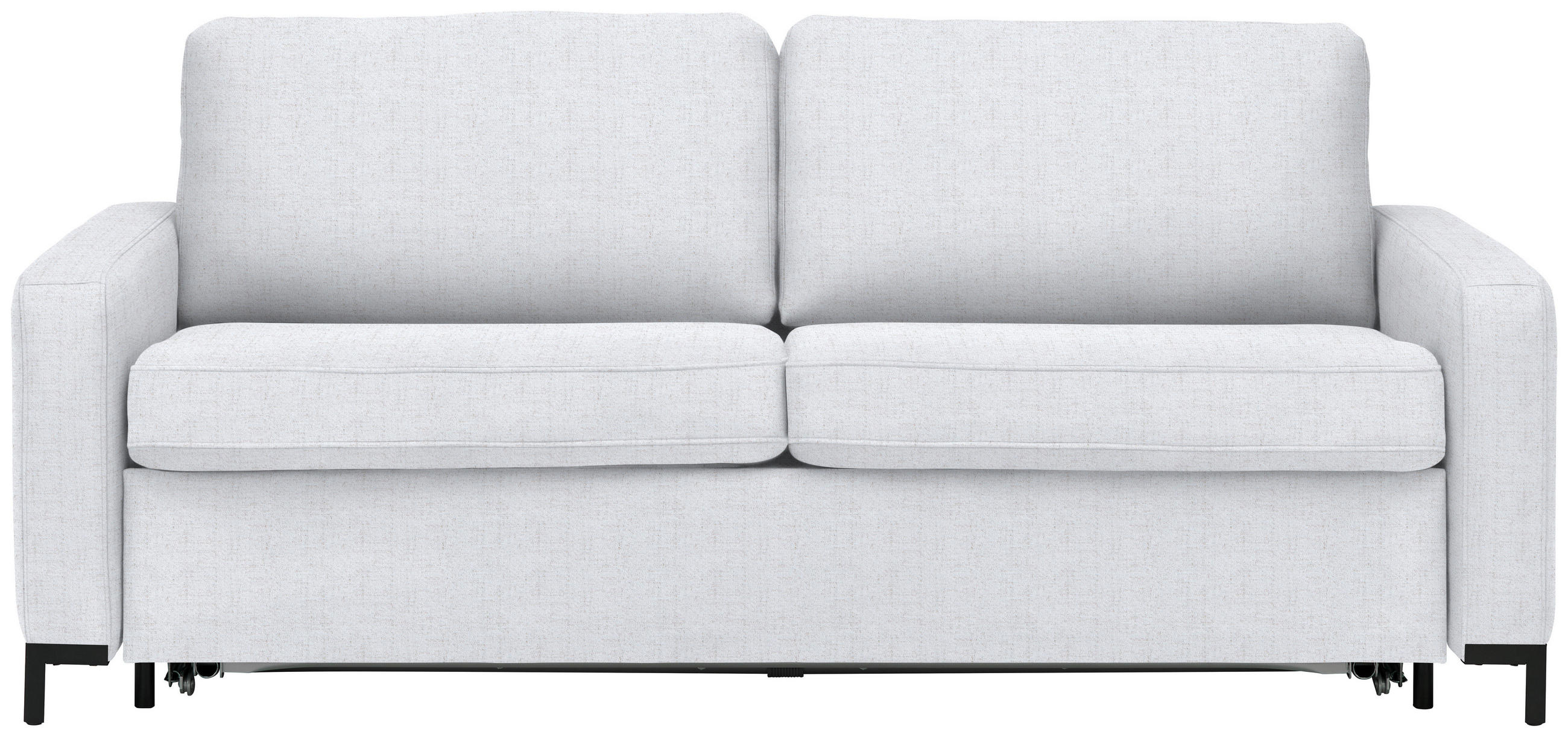 SCHLAFSOFA Webstoff Silberfarben  - Silberfarben/Schwarz, KONVENTIONELL, Textil/Metall (187/84/97cm) - Livetastic