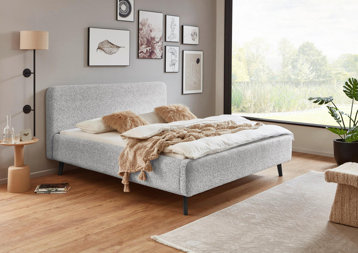 POLSTERBETT 180/200 cm, {[inkl. ],item.attr('349-543'),[, ]} - Birkefarben/Buchefarben, Design, Holz/Textil (180/200cm) - Xora