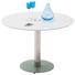 ESSTISCH rund Chromfarben, Weiß - Chromfarben/Weiß, Design, Glas/Metall (100/77cm) - Carryhome ESSTISCH rund Chromfarben, Weiß - Chromfarben/Weiß, Design, Glas/Metall (100/77cm) - Carryhome
