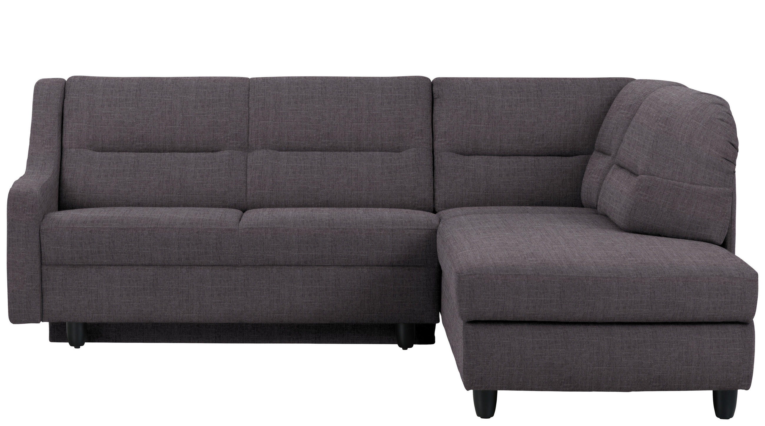 ECKSOFA in Chenille Schieferfarben  226/208 cm  - Schieferfarben/Schwarz, KONVENTIONELL, Textil (226/208cm) - Sedda