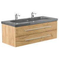 WASCHTISCHKOMBI 130 cm  - Eichefarben, Basics, Holzwerkstoff/Stein (130cm) - MID.YOU