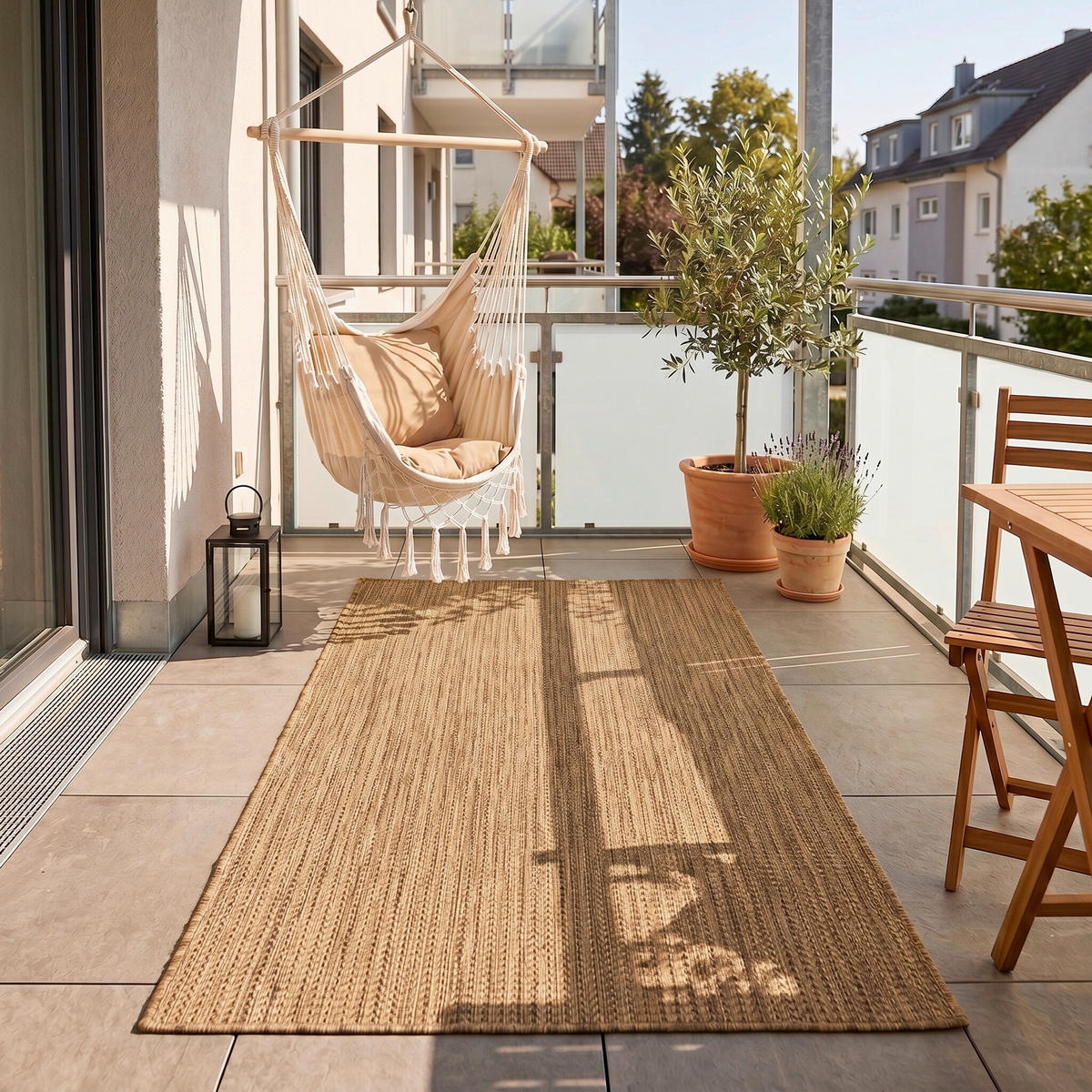 OUTDOORTEPPICH für Terrasse und Balkon 80/150 cm MIRA Braun  - Braun, Design, Textil (80/150cm) - Ayyildiz 