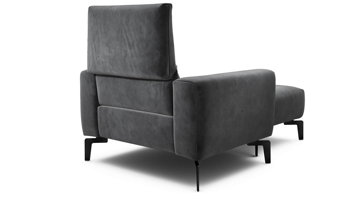 Thumbnail - Sensoo Sessel Cosy, Anthrazit, Textil, 110x85x86-94 cm, Stoffauswahl, Wohnzimmer, Sessel, Relaxsessel
