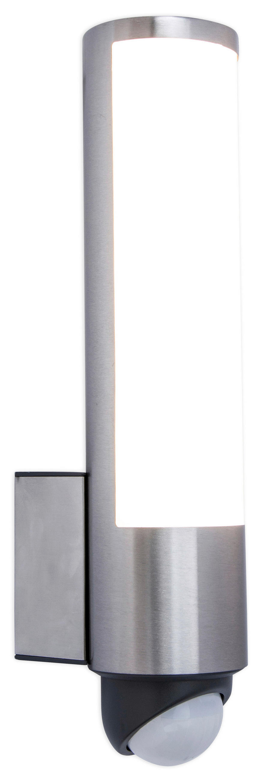 AUßENWANDLEUCHTE   - Edelstahlfarben/Weiß, Design, Kunststoff/Metall (34,50/7,60/11,60cm)