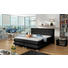 BOXSPRINGBETT Webstoff 180/200 cm INKL. Matratze, Topper - Silberfarben/Schwarz, Design, Kunststoff/Textil (180/200cm) - Linea Natura