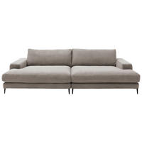 BIGSOFA Cord Taupe  - Taupe/Schwarz, Design, Textil/Metall (296/83/177cm) - Dieter Knoll