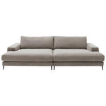 BIGSOFA  in Cord Taupe  - Taupe/Schwarz, Design, Textil/Metall (296/83/177cm) - Dieter Knoll