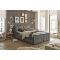 BOXBETT 160/200 cm  in Graphitfarben  - Schwarz/Graphitfarben, MODERN, Holzwerkstoff/Kunststoff (160/200cm) - MID.YOU