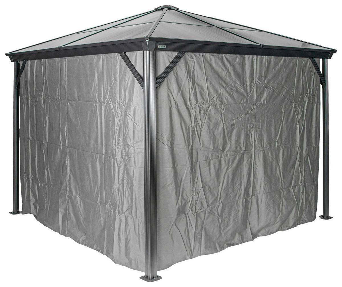 OUTDOORVORHANG     - Dunkelgrau, Basics, Kunststoff - Ambia Garden
