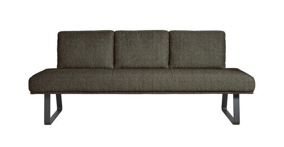 SITZBANK 224/92/78 cm  in Braun  - Schwarz/Braun, Design, Textil/Metall (224/92/78cm) - Dieter Knoll