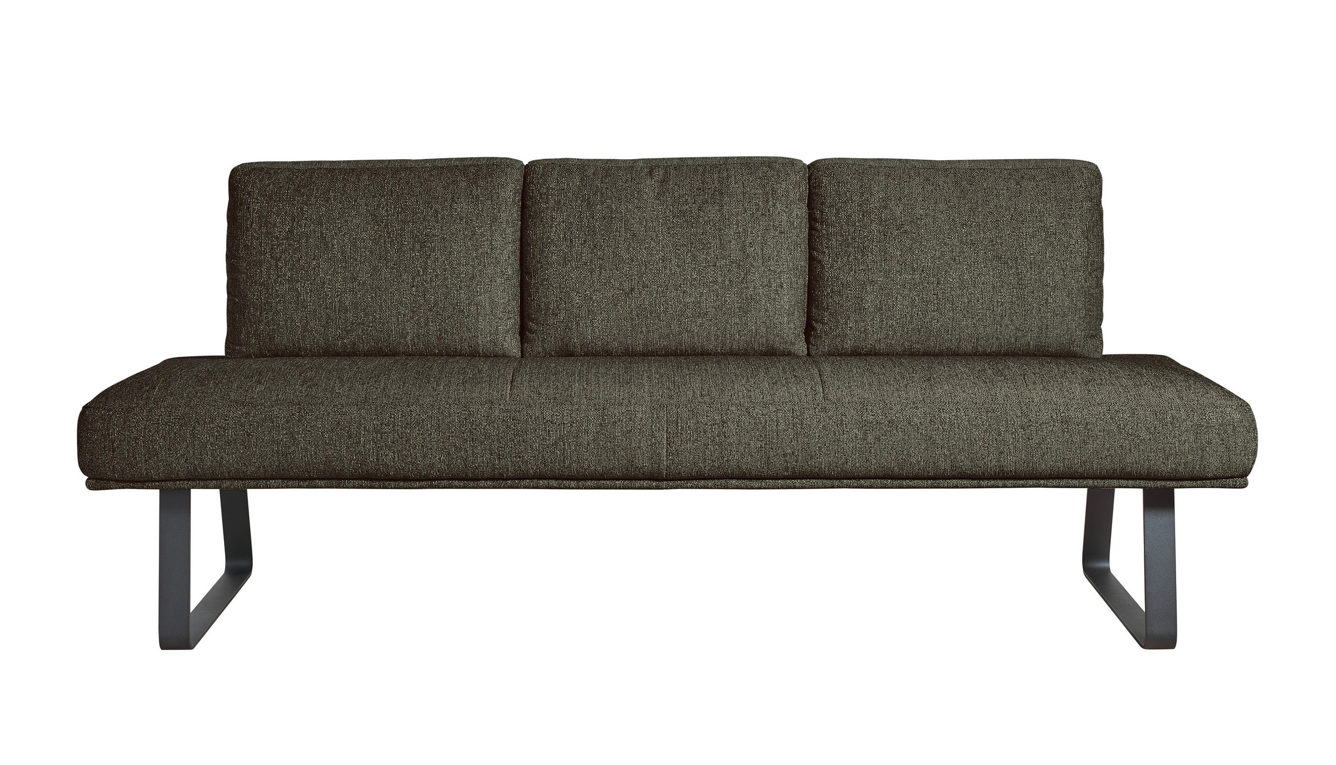 SITZBANK 209/92/78 cm  in Braun  - Schwarz/Braun, Design, Textil/Metall (209/92/78cm) - Dieter Knoll