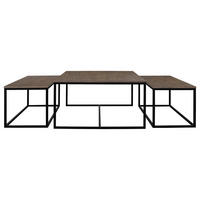 SOFFBORD SET - brun/svart, Modern, metall/trämaterial (90/85/90/44/48/40cm) - Niels Andersson
