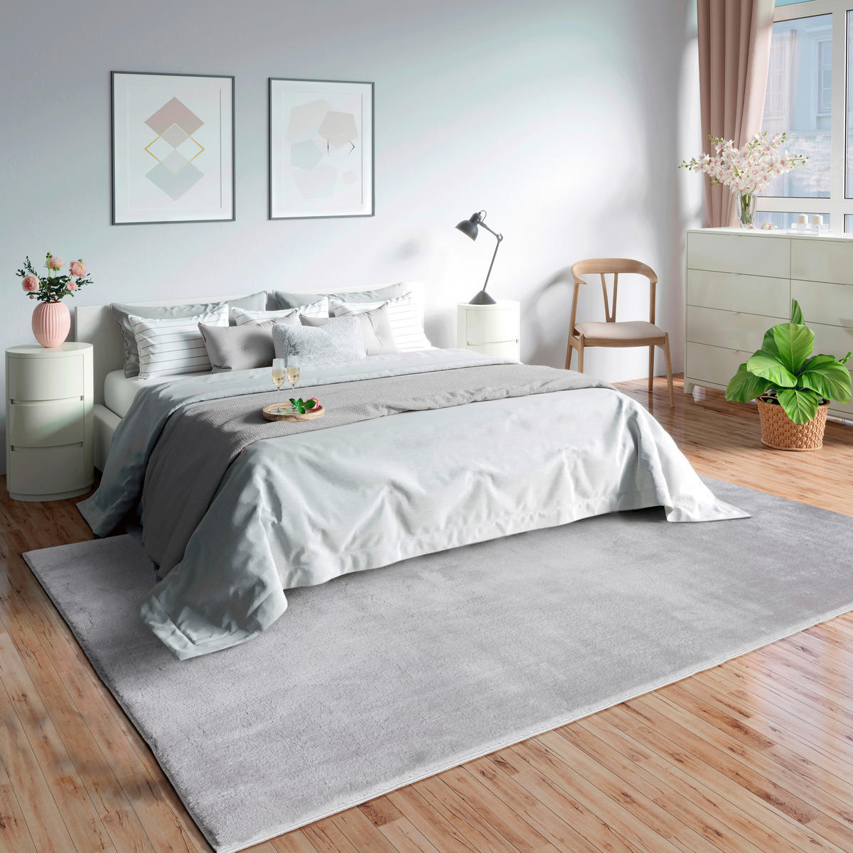 FELLTEPPICH 160/220 cm Loft  - Grau, KONVENTIONELL, Textil (160/220cm)