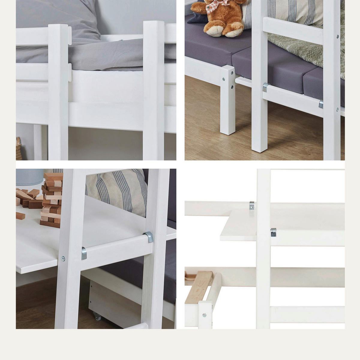 ETAGENBETT - Weiß, MODERN, Holz (90/200cm) - MID.YOU