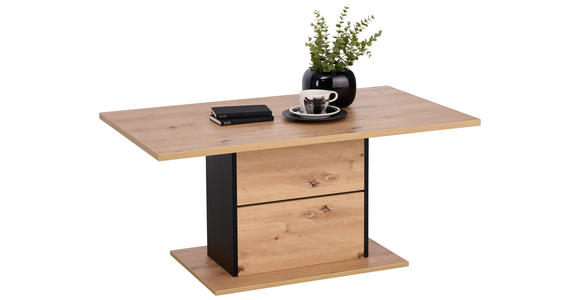 COUCHTISCH in Holzwerkstoff 110/65/50 cm - Schwarz/Eiche Artisan, Design, Holzwerkstoff (110/65/50cm) - Hom`in