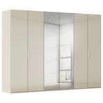 DREHTÜRENSCHRANK 301/223/61 cm,  in Champagner, 6-türig  - Champagner, Basics, Glas/Holzwerkstoff (301/223/61cm) - Novel