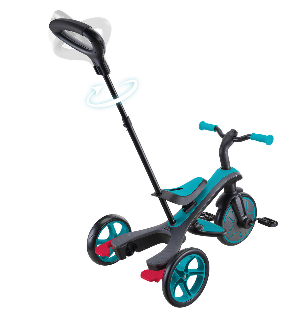 DREIRAD EXPLORER TRIKE 4in1  - Türkis, Basics, Kunststoff (95/47/97.5cm) - GLOBBER