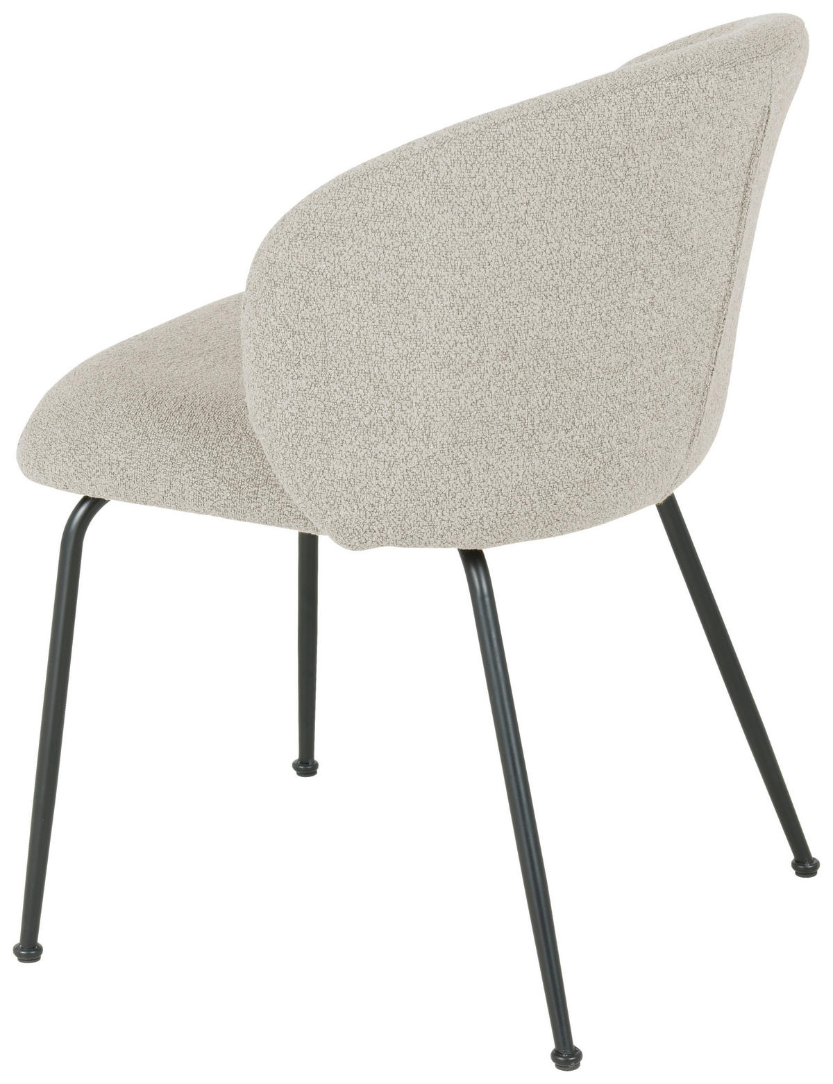 STOL järn bouclé  - svart/taupe, Design, metall/textil (57/79/59cm) - Xora