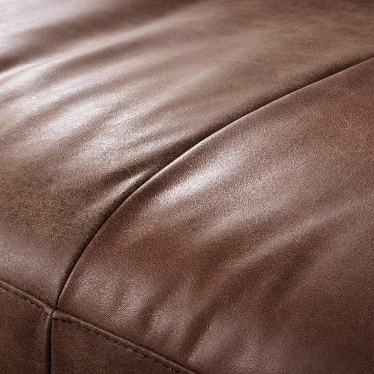 ECKSOFA in Echtleder Braun  172/313 cm  - Schwarz/Braun, Design, Leder/Metall (172/313cm) - Livetastic