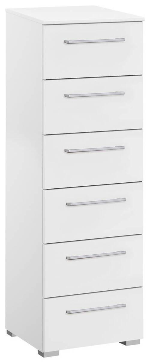 KOMMODE 40/119/42 cm  in Weiss  - Weiss/Silberfarben, Design, Holzwerkstoff/Kunststoff (40/119/42cm) - Novel