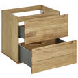 WASCHBECKENUNTERSCHRANK 60/54/46 cm  - Eichefarben, KONVENTIONELL, Holz/Holzwerkstoff (60/54/46cm) - Linea Natura