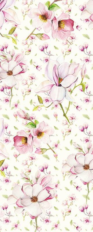NON WOVEN-TAPET 100/250 cm  - vit/rosa, Basics (100/250cm) - Komar