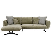 SOFFA i tyg taupe  - svart/taupe, Modern, metall/trä (293/93/187cm) - Hom`in