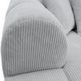 ECKSOFA Hellgrau Cord Zierkissen, Rücken echt  - Hellgrau/Schwarz, KONVENTIONELL, Kunststoff/Textil (162/313cm) - Carryhome
