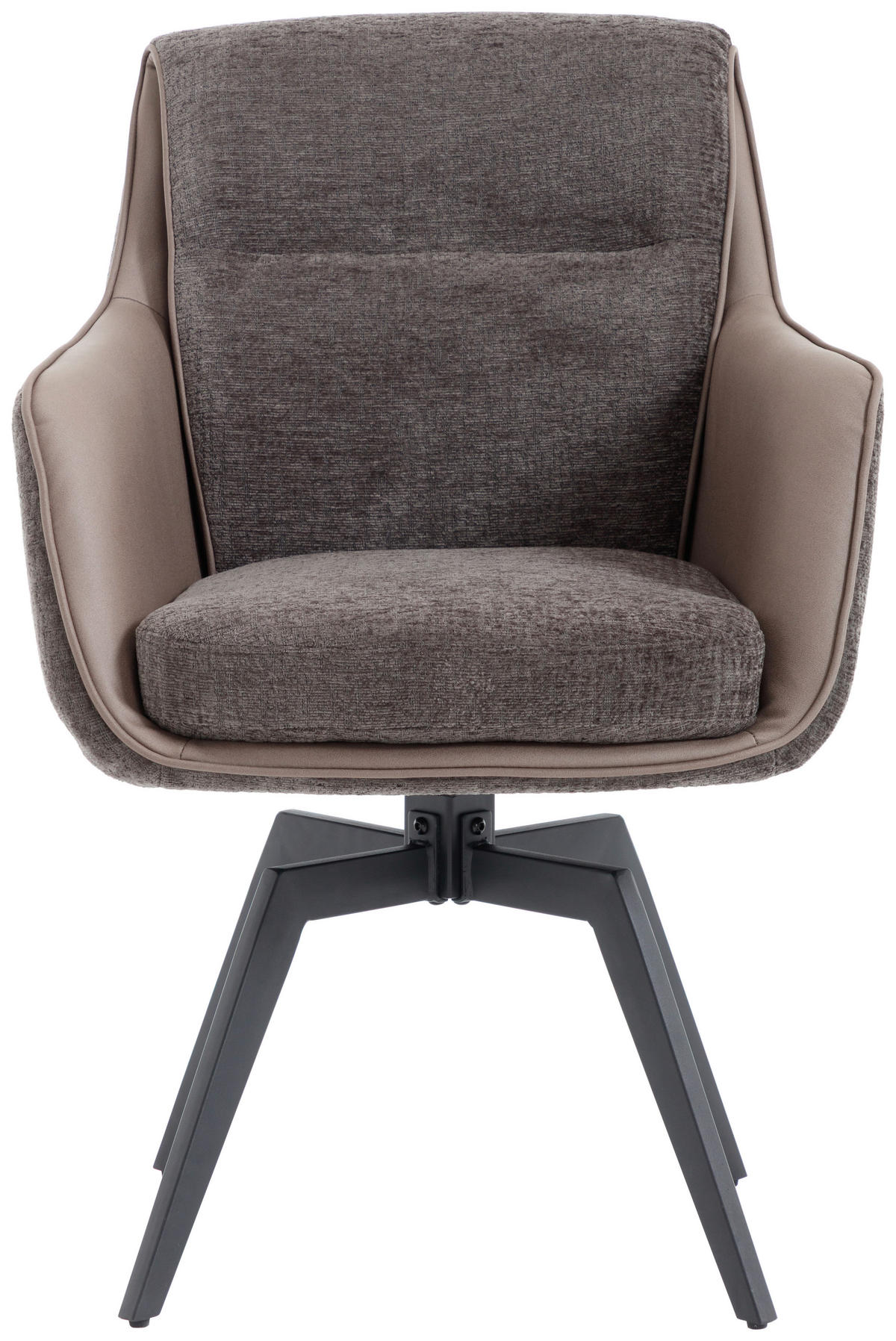 ARMLEHNSTUHL  in Eisen Chenille, Jacquard  - Schwarz/Grau, MODERN, Textil/Metall (62/92/68cm) - Livetastic