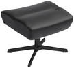 HOCKER Echtleder Schwarz  - Schwarz, Design, Leder/Metall (51/39/38cm) - Conform