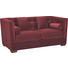 2,5-SITZER Mikrofaser Bordeaux - Wengefarben/Bordeaux, Design, Holz/Textil (178/84/98cm) - Carryhome
