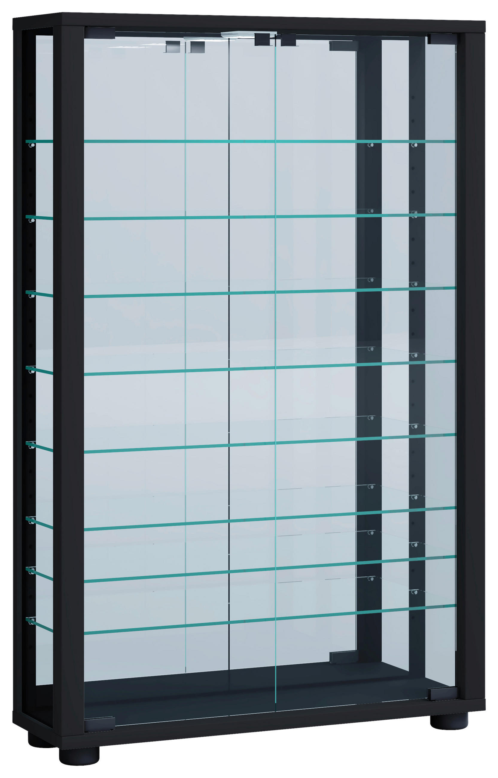 HÄNGEVITRINE in Schwarz - Schwarz, Modern, Glas/Holzwerkstoff (59/91,3/18cm) - MID.YOU