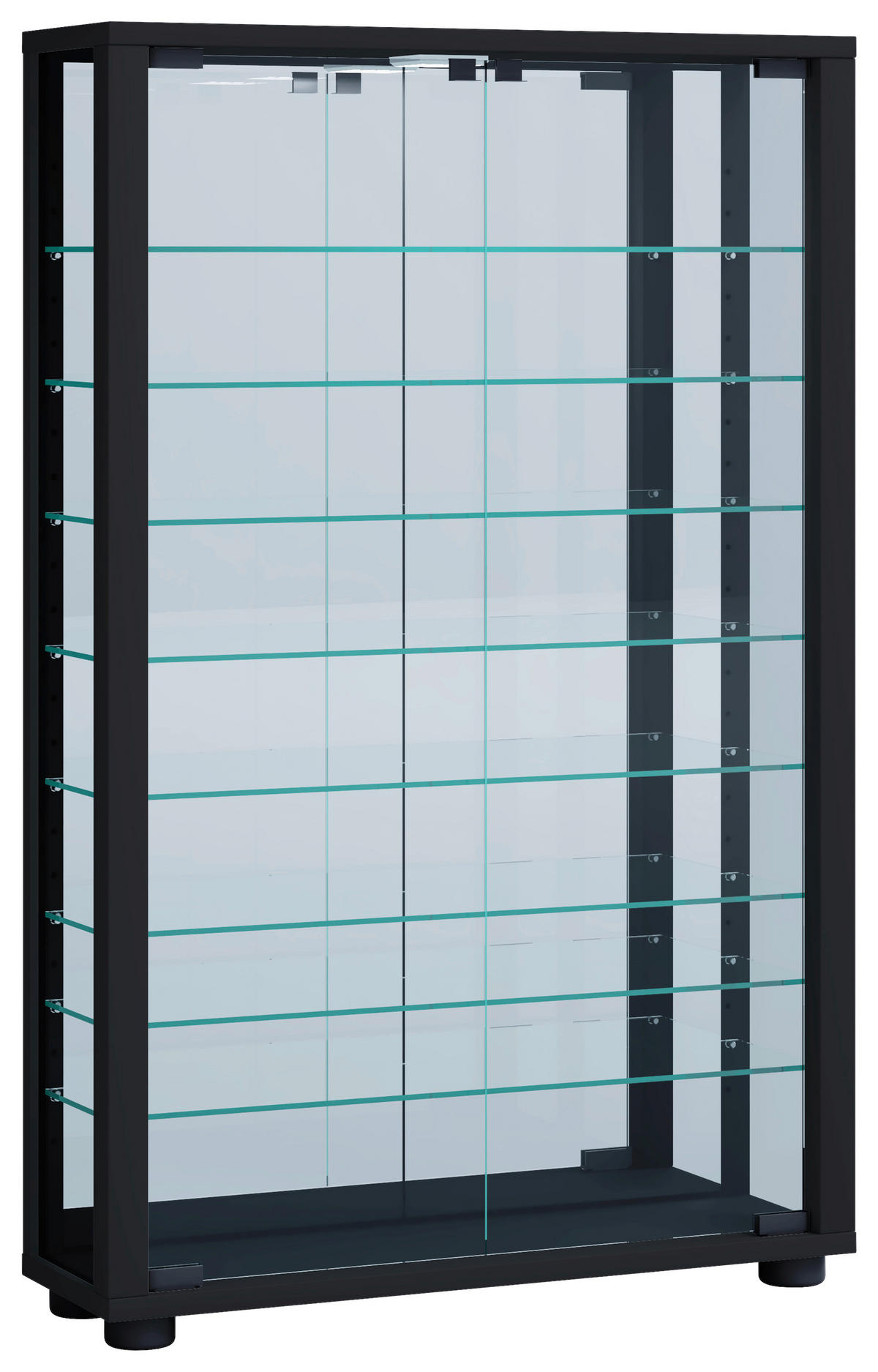 HÄNGEVITRINE in Schwarz  - Schwarz, Modern, Glas/Holzwerkstoff (59/91,3/18cm) - MID.YOU
