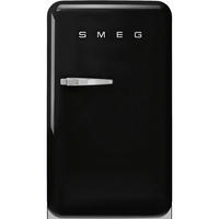 KÜHLSCHRANK 54.5/97.0/70.1 cm  - Schwarz Hochglanz, Trend, Metall (54.5/97.0/70.1cm) - SMEG