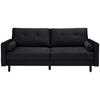 SCHLAFSOFA in Samt Schwarz  - Schwarz, Konventionell, Holz/Textil (220/95/98cm) - MID.YOU