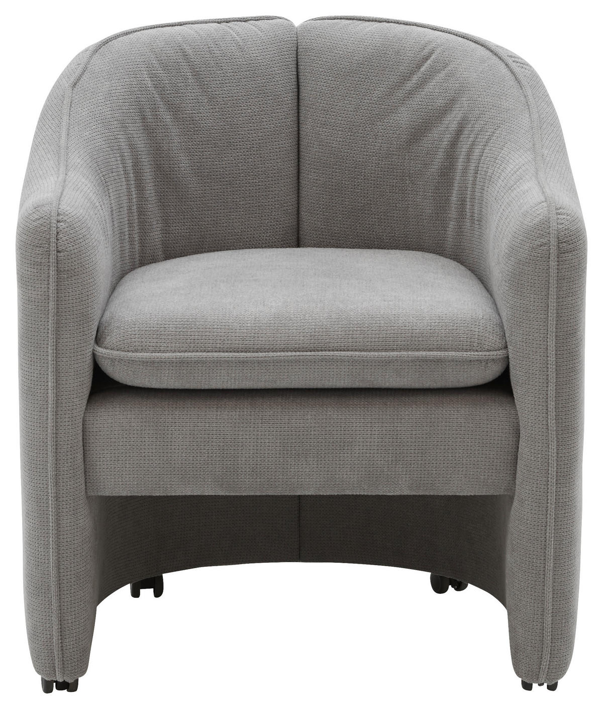 COCKTAILSESSEL Mikrofaser Hellgrau    - Hellgrau/Schwarz, Design, Kunststoff/Textil (72/78/62cm) - Xora