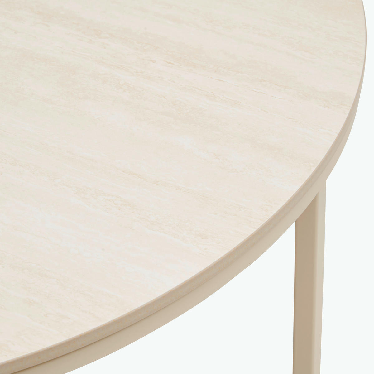 SOFFBORD i metall, keramik 74/74/45 cm  - cremefärgad, Design, metall/keramik (74/74/45cm) - Carryhome