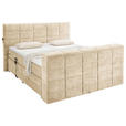 BOXSPRINGBETT 180/200 cm  in Sandfarben  - Sandfarben, KONVENTIONELL, Textil (180/200cm) - Carryhome