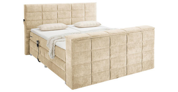 BOXSPRINGBETT 180/200 cm  in Sandfarben  - Sandfarben, KONVENTIONELL, Textil (180/200cm) - Carryhome