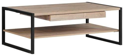 DOHÁNYZÓASZTAL fém, faalapú anyag 110/60/40 cm   - lucfenyő/sötétszürke, Design, faalapú anyag/fém (110/60/40cm) - Carryhome