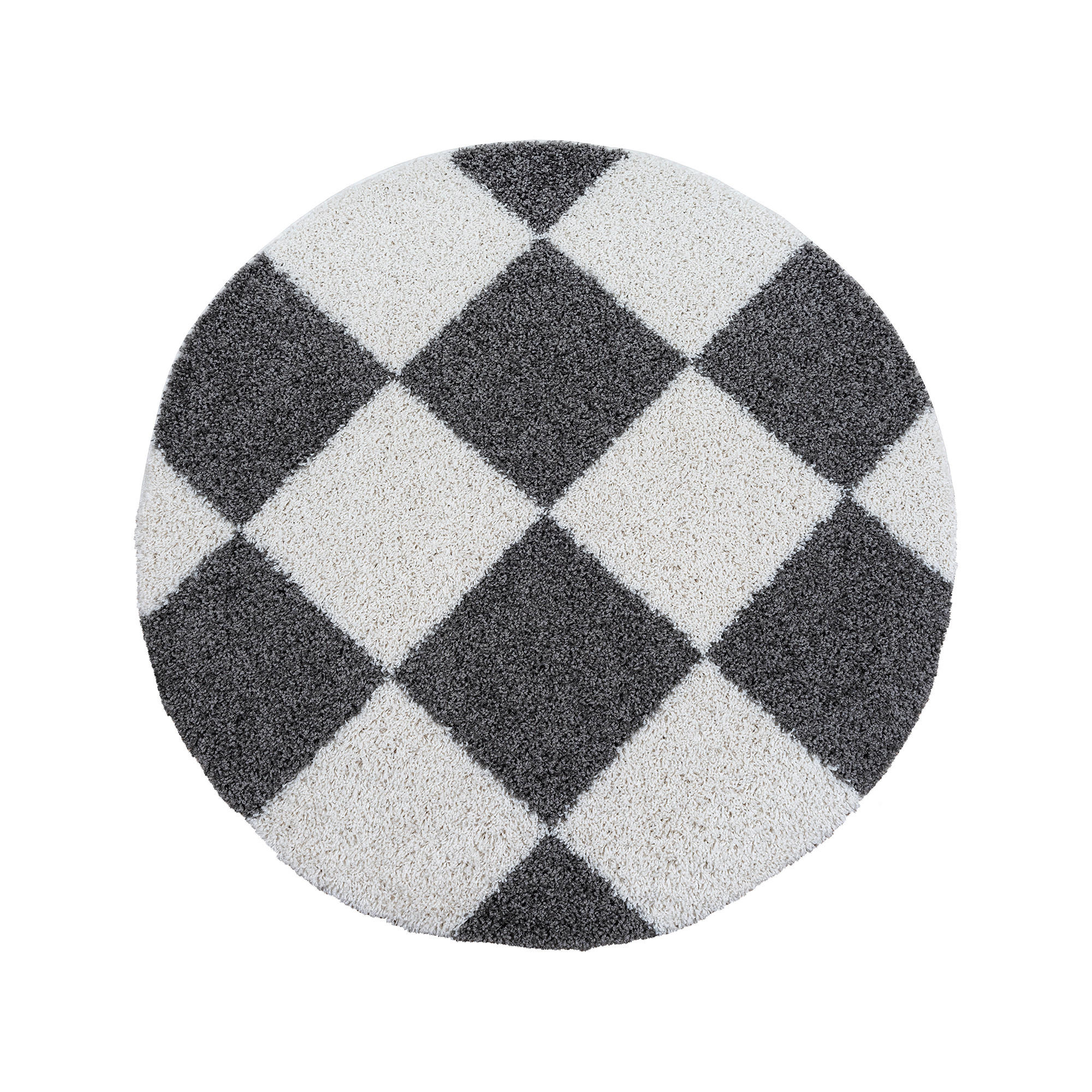 HOCHFLORTEPPICH 120 cm Milano Grau, Weiß  - Weiß/Grau, Basics, Kunststoff/Textil (120cm) - Novel