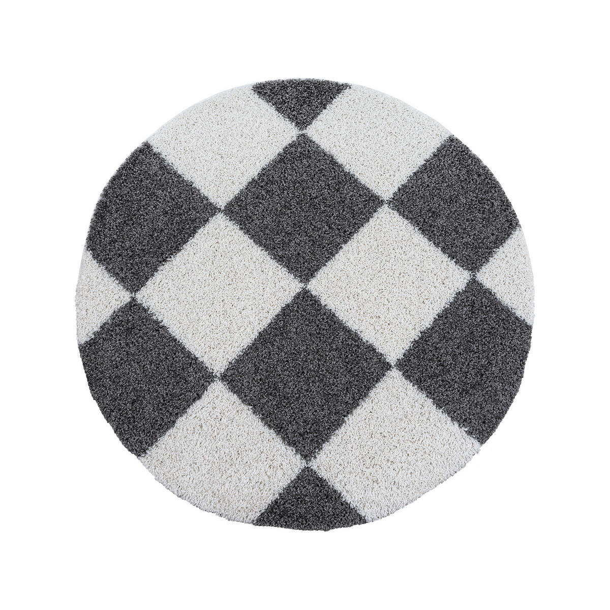 HOCHFLORTEPPICH 120 cm Milano Grau, Weiß  - Weiß/Grau, Basics, Kunststoff/Textil (120cm)