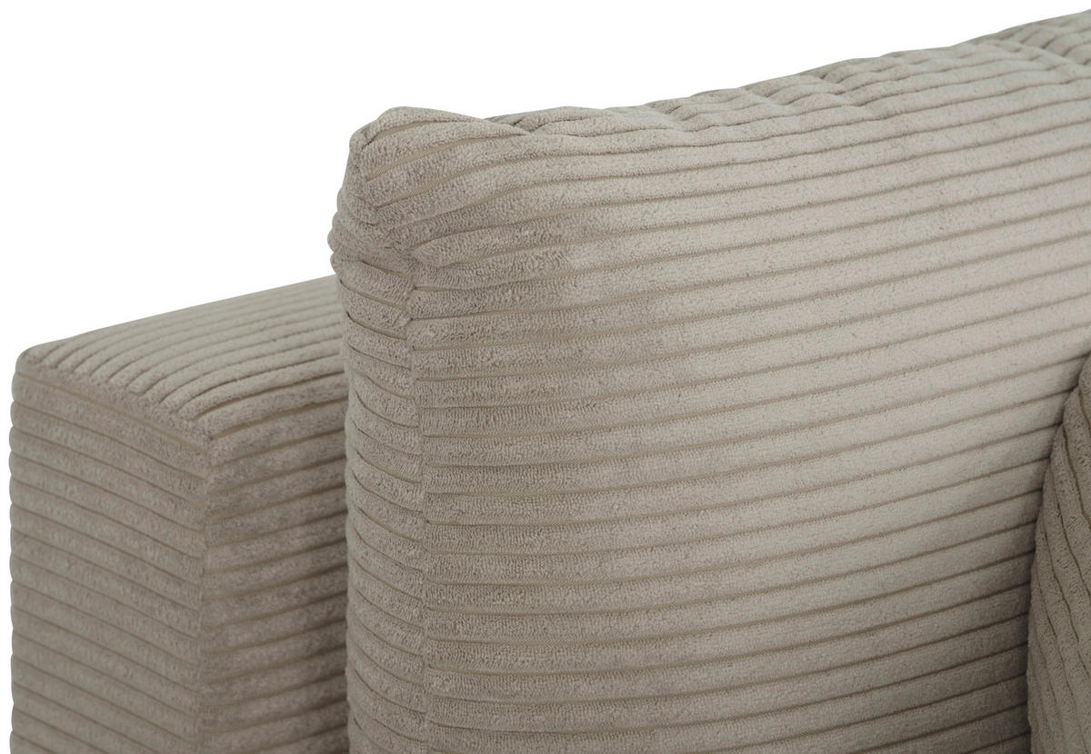 ECKSOFA in Cord Beige  - Beige, Design, Textil (250/151cm) - MID.YOU