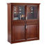 VITRINE Kirschbaum, Linde furniert, massiv Nussbaumfarben - Edelstahlfarben/Nussbaumfarben, LIFESTYLE, Glas/Holz (127/147/42cm) - Selva VITRINE Kirschbaum, Linde furniert, massiv Nussbaumfarben - Edelstahlfarben/Nussbaumfarben, LIFESTYLE, Glas/Holz (127/147/42cm) - Selva