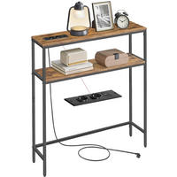 KONSOLENTISCH Schwarz, Dunkelbraun  - Dunkelbraun/Schwarz, Trend, Holzwerkstoff/Metall (80/20/80cm) - Boxxx